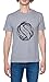 Serpiente Ferrocarril Camiseta para Hombre Gris De Manga Corta Ligera Informal con Cuello Redondo Men's Tshirt Grey S