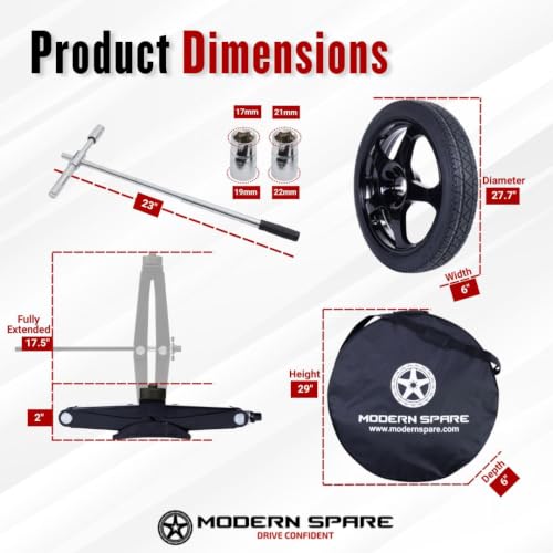 Image of Modern Spare -Fits 2020-2026 Tesla Model Y -Complete Kit With Carrying Case