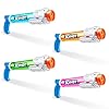 XSHOT Water Warfare Small Tube Soaker (4 Pack) by ZURU Super Soaking Pump Action, Pool Party Pack, Fills up to 380ml, Shoots up to 8 Meters, for Boys, Girls, Children