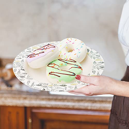 Birthdayparties Disposable Paper Plates For Daily Use,Soak Proof, Cut Proof, Round Paper Plates,8.5 Inch Everyday Use Paper Plates, Fish Pattern Design 50 Count (50Pcs-K) #TOP6