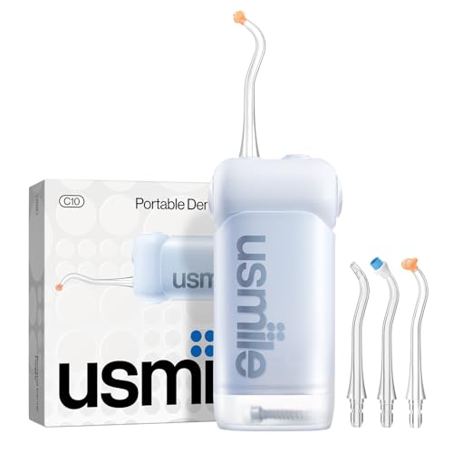 usmile C10 Portable Water Flosser – Travel-Friendly, 95-Day Battery, 4