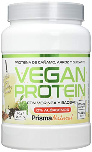 Prisma Natural Vegan Protein Sabor Vainilla-Canela 1Kg. 1 Unidad 100 G
