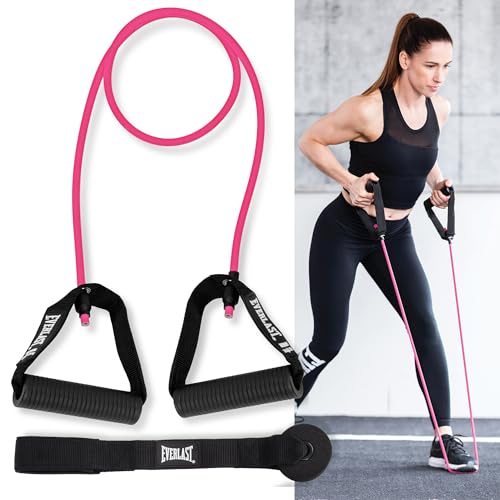 Everlast - Everlast FIT Light Power Cable - Light Resistance Exercise Band, Premium Latex, Door Anchor, Rubber Handles, Carry Bag Included - Muscle Repair, at-Home Gym, Strength Training, Flexibility