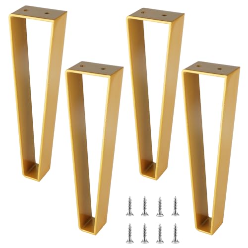 Stylish 14-Inch Gold Furniture Legs Set