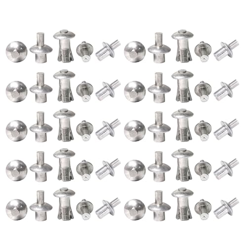 Remaches de expansión de aluminio, ligeros, ciegos, conectores de fijación, 50/100 unidades para y reparación de sujetadores para aluminio