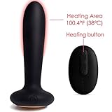 Anal Sex Plug Prostate Massager Men Masturbator Wireless Remote Heating Function Rechargeable Vibrator Sex Toys for Male/Female Masturbator Wearable Vibrator Waterproof Anal Sex Toy 5 Vibrating Modes