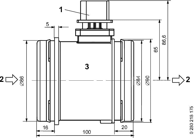 Bosch 0280218175 - Air mass meter product thumbnail 7