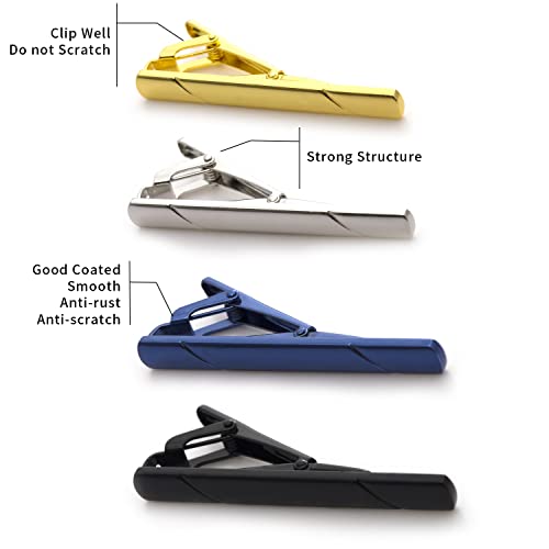 4pcs Tie Clips for Men Tie Clip Tie Bar Tie Bars for Men with gift box2