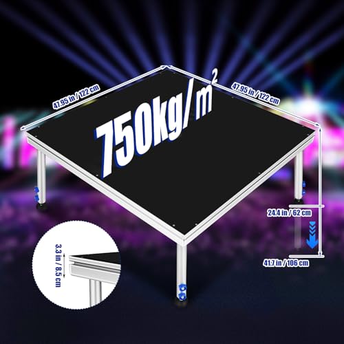 Image of 16x80FT Portable Stage Platform, Portable Aluminum Performance Deck