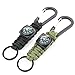 Dream HorseX Porte-clés Paracorde avec Boussole et Mousqueton, pour randonnée Camping activités de Plein air(2 Pcs, Noir + Vert Foncé)