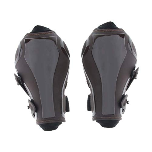 Backbayia Protective Horse Leg Warmers / Protective Cover for Horse Front and Rear Riding Boots (Brown Back)