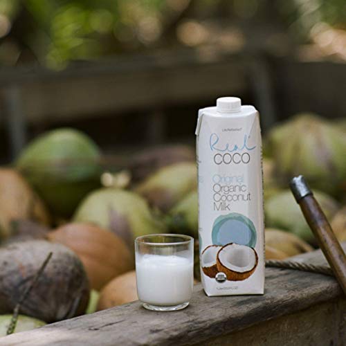 Real Coco Organic Original Coconut Milk Beverage (6-Pack 1L), Usda Organic, No-Added Sugar, Plant Based, Dairy & Soy Free, Vegan, Keto And Paleo Friendly #TOP3