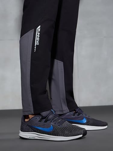 Image of TECHNOSPORT Men's Solid Trackpants DURACOOL+ Quick Dry Straight Fit Mid Rise Drawstring Polyester for Gym Training Outdoor Wear Anti Odour