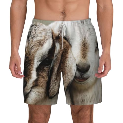 Short de bain homme anti irritation séchage rapide avec motif chèvre
