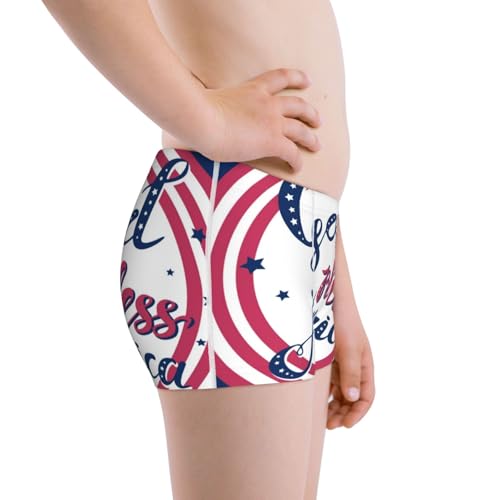 Boys' Cotton Boxer Brief Soft Underwear-God Bless America Patriotic Star2