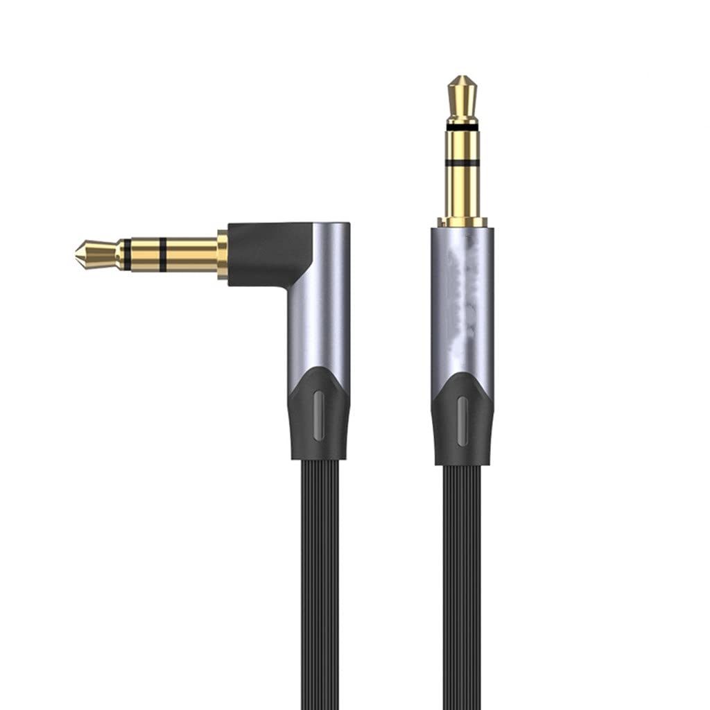 Aux Cable 3.5mm Jack Audio 90 Degree Right Angle 3.5 AUX Cord Headphones Speaker MP4