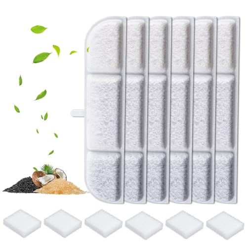 MyfatBOSS 6+6 Stück Katzenbrunnen Kabellos Filter für DownyPaws DPWFP6 Trinkbrunnen, Langlebige Haltbarkeit,Trinkbrunnen Filter für 2.5L Wasserbrunnen für Passt für Haustiere Aller Größen MyfatBOSS 6+6 Stück Katzenbrunnen Kabellos Filter für DownyPaws DPWFP6 Trinkbrunnen, Langlebige Haltbarkeit,Trinkbrunnen Filter für 2.5L Wasserbrunnen für Passt für Haustiere Aller Größen