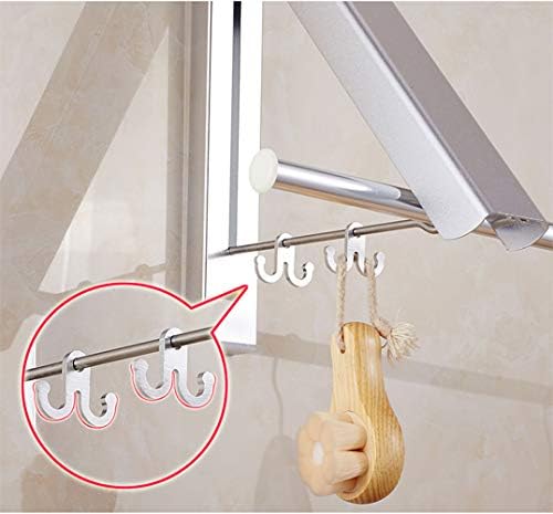ASelected Folding Clothes Hanger Wall Mounted Clothes Rail Aluminum Foldable Racks for Clothes Hanging Storage - Set of 2