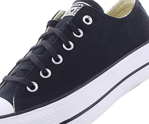 Converse Chuck Taylor All Star Canvas Platform Ox Womens Shoes Size 9.5, Color: Black/White | Image 2