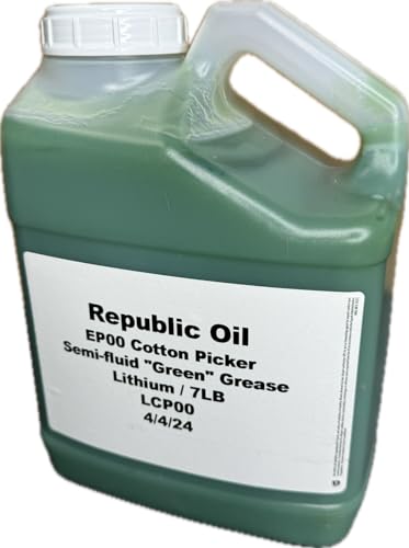 Generic Republic Oil Cotton Picker Pourable EP00 Grease 7LB 1 Gallon | Green | Agricluture | Machinery | Rust and Corrosion Protection