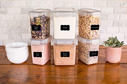 Simply Gourmet Airtight Food Storage Containers with Lids – 6 Piece Assorted Size Kitchen Pantry Organization Set, BPA-Free Clear Plastic, Stackable Containers for Cereal, Flour, Sugar, Rice, Snacks by Simply Gourmet - Used condition - Image 4