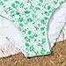 Girls Kids 3 Piece Swimsuit Floral Ruched Ruffle Bathing Suit Sets and Cover Up Skirt Swimwear for (Green, 11-12 Years)
