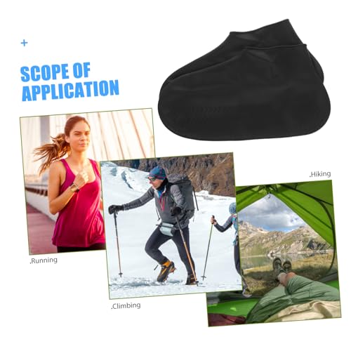 Cubrecalzados para hombre, protectores de calzado de silicona impermeables para lluvia, fáciles de poner y quitar, para aventuras al aire libre miniatura 6