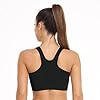Women's Zip Front Sports Bra - Wireless, Padded, Surgical, Front Closure, Racerback - Active, Yoga, Workout Bras - 3 Pack, Compression #3