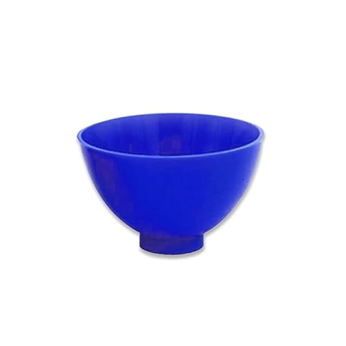 Tazón de silicona de laboratorio dental flexible autoclave para mezclar yeso, faciales, material de impresión, 1 unidad, color azul de grado dental,