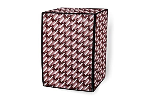Image of Stylista Washing Machine Cover Compatible for IFB Senator Smart 8 Kg Front-Load Symmetric Pattern Maroon