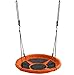 Produktbild Nestschaukel 110 cm Garten-Schaukel Rundschaukel Tellerschaukel bis 150kg (ORANGE)