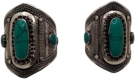 Turquoise Cuff Bracelet, Vintage Cuff Bracelet, Boho Cuff, Turquoise stone Statement Cuff, Massive Bracelet, Afghan Jewelry