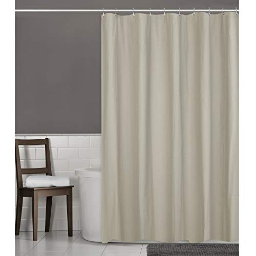 Zenna Home Herringbone Ultimate Waterproof Fabric Liner Shower Curtain, 70" X 72", Linen, Msc19087 #TOP1
