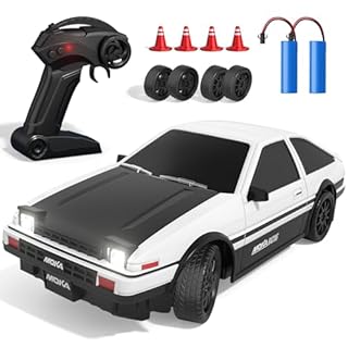 RC Drift Car, 1:24 Mini 4WD 2.4GHz Remote Control Drift Cars with Semi Proportional Throttle and LED Light, 25KM/H RC Racing Car, Remote Control Cars Toys Gifts for 6 7 8 9 10 11 12+ Year Old Boy