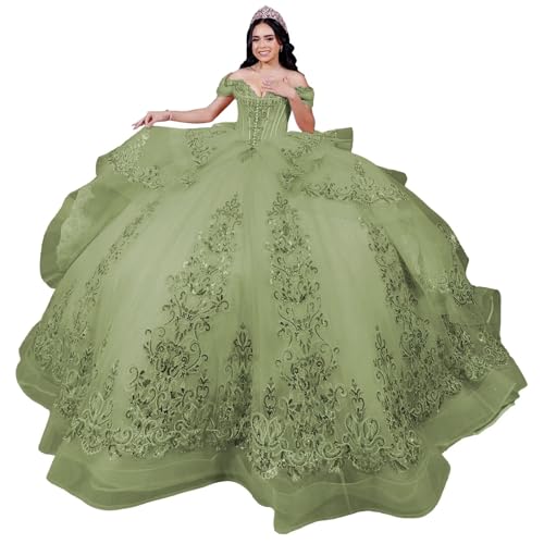 Mauuwy Sage Tassels Quinceanera Dresses with Bow 20Plus Size