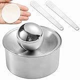 Dumpling Maker, Dumpling Wrapper Maker Set mit Dumpling Skin Presser aus Edelstahl Rundform Presswerkzeug & Ravioli Werkzeug für Teigverarbeitung Backen Zuhause, Perfekt für Ravioli, Wontons, Pelmeni,