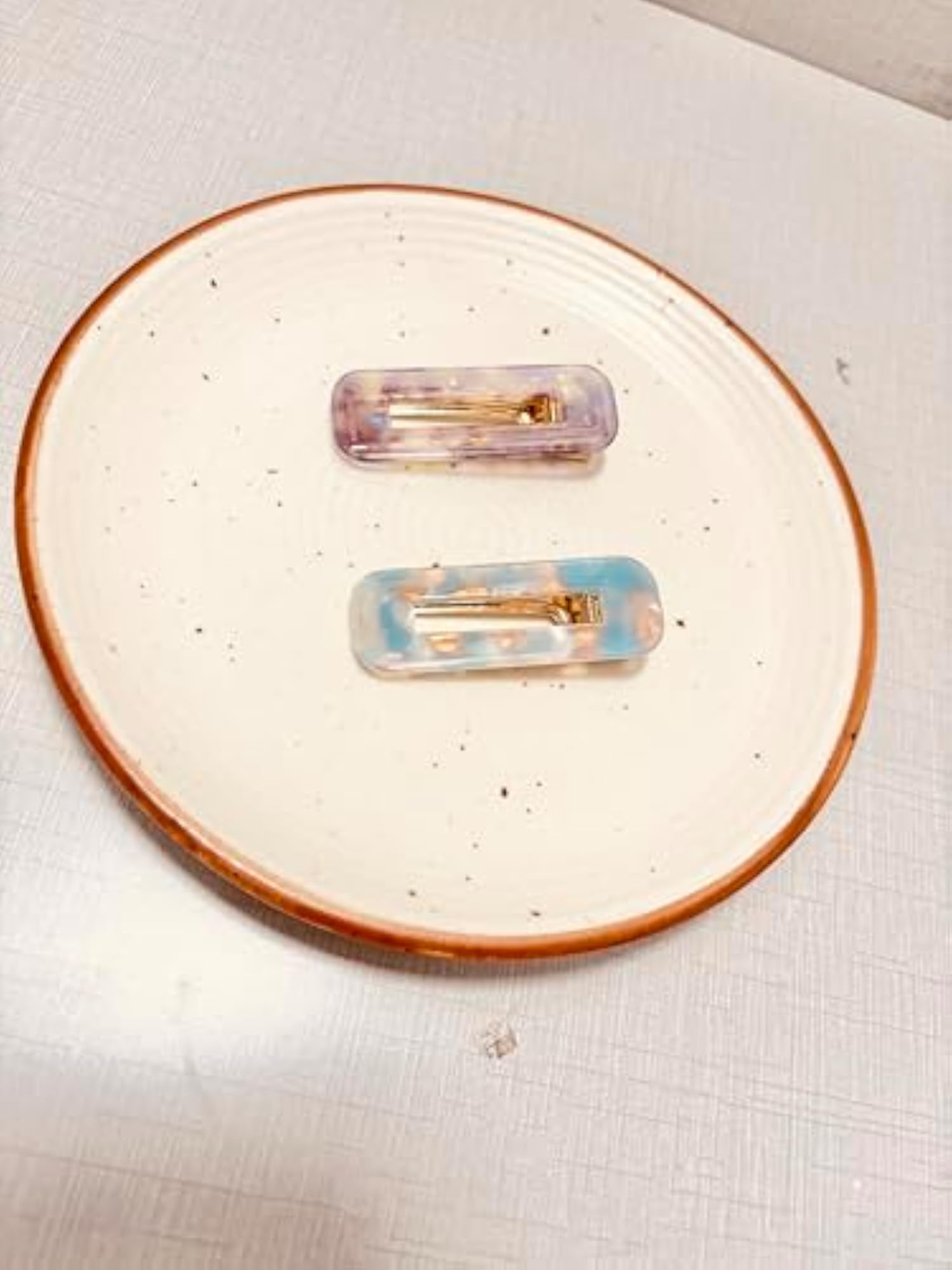 Decorative Hair Clips Set, Resin Triangle Barrettes