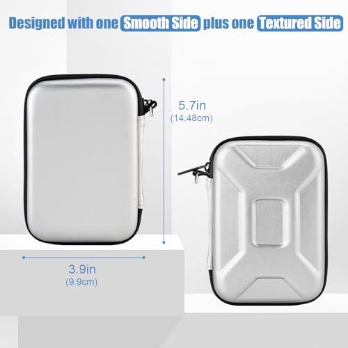 Image of ProCase External Hard Drive Travel Case for 2.5 inch HDD /SSD -Silver | Fits Seagate Portable, Samsung T9, WD Elements, My Passport, Toshiba Canvio Basics, 1TB-5TB Drives, USB 3.0 HDD /SSD Storage