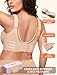 PoseFree Bras for Women Full Coverage, Plus Size Early Fall Fashion Clothes Clothing, Wireless Jelly Push Up Minimizer Bra for Older Woemn Clothing XL Nude