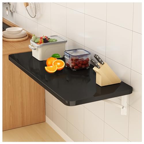Mesa plegable montada en la pared con acabado brillante, diseño que ahorra espacio para lavandería, oficina en casa, cocina, dormitorio y bar