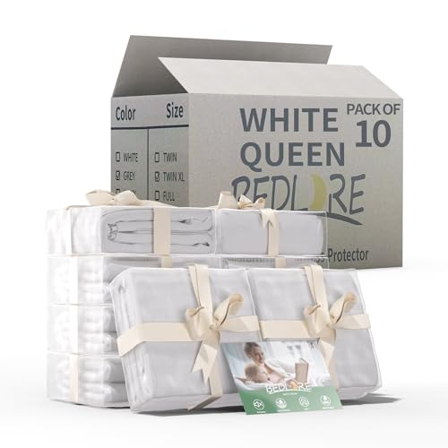 BEDLORE 2 Pack Waterproof Mattress Protector, Twin Size Mattress Pad with Deep Pocket 6"-15" Depth, Soft Breathable Bed Mattress Cover for Bedroom, College Dorm (Beige)