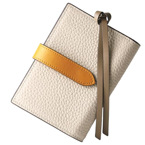 LASIEM(ラシエム) 【こだわり配色×上質レザー】財布 レディース 二つ折り財布 2つ折り財布 折りたたみ財布 コンパクト ミニ財布 小さい財布 ミニウォレット 本革 スキミング防止 大容量 ミルキーホワイトxシナモン