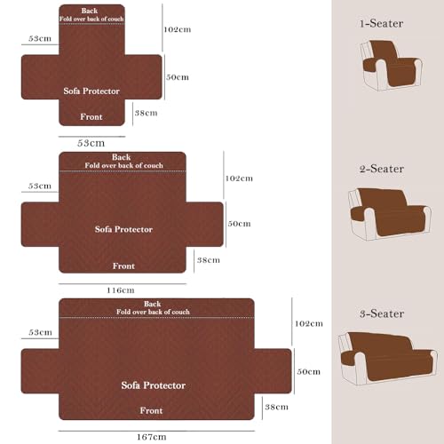 NUODWELL Upgraded Recliner Chair Cover with Pockets, Plush Non Slip Armchair Cover - Image 2