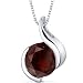 Garnet Pendant Sterling Silver Rhodium Nickel Finish Bezel Set 2.50 Carats