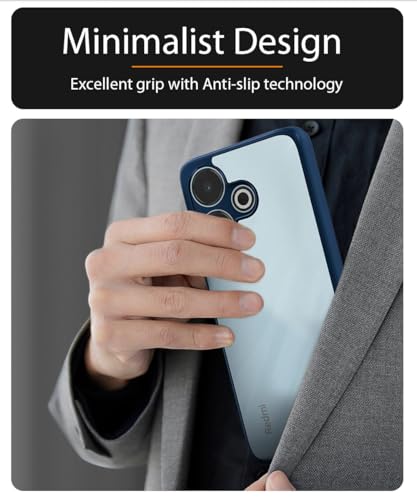 Image of WOW IMAGINE Shockproof Hybrid Back Cover for Mi Redmi 13 5G | Poco M6 Plus 5G | Hard Slim fit Back Case | PC & TPU | Clear Transparent Case - Blue