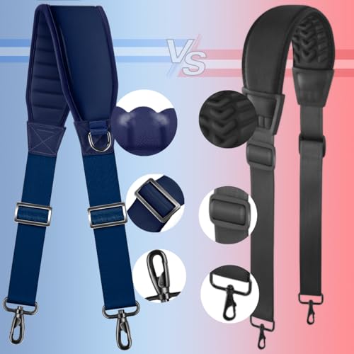 Image of ZINZ 3D Air Cushion Bag Strap 59 inch Adjustable Belt with Fixed Ultra-Thick Padded & Dual Clasps & Swivel Hooks, Breathable and Comfort Strap for Bags,Blue