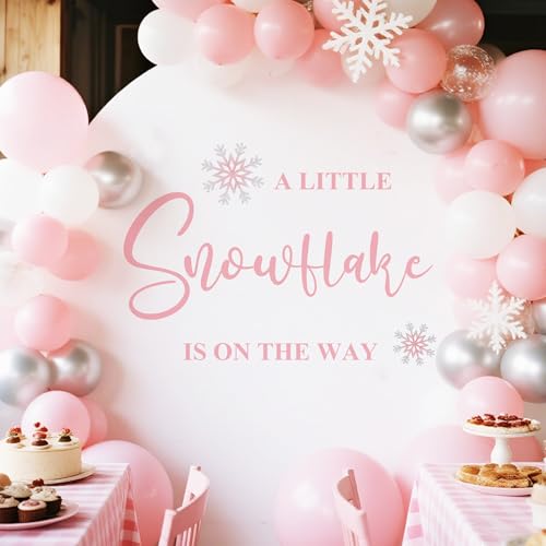 Vinilo decorativo A Little Snowflake rosa 30x90 cm miniatura 5