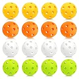 16 Pack 2.83inch Plastic Baseballs, Practice Balls Hollow Softball Training Balls Lightweight Batting Practice Balls Plastic Softballs for Hitting Indoor Outdoor (H01)
