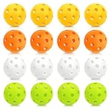 16 Pack 2.83inch Plastic Baseballs, Practice Balls Hollow Softball Training Balls Lightweight Batting Practice Balls Plastic Softballs for Hitting Indoor Outdoor (H01)