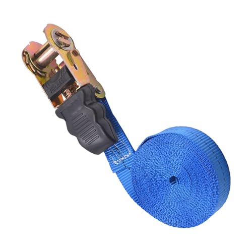 Ratchet Straps with Safety Clip, Heavy Duty Load Secures, Ratchet Locking Belts, Lashing Straps with High Tensile Strength and Ratchet for Safe Transport